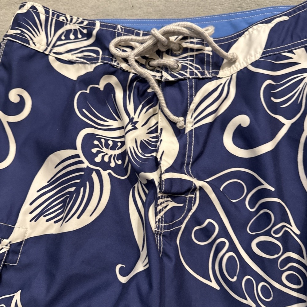 J. Crew Original Swimwear Floral Trunks Mens Size 32 Hawaiian Cruise Tropical - Picture 6 of 11